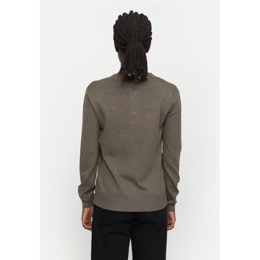 Soft Rebels Marla Strik Cardigan Morel Brun
