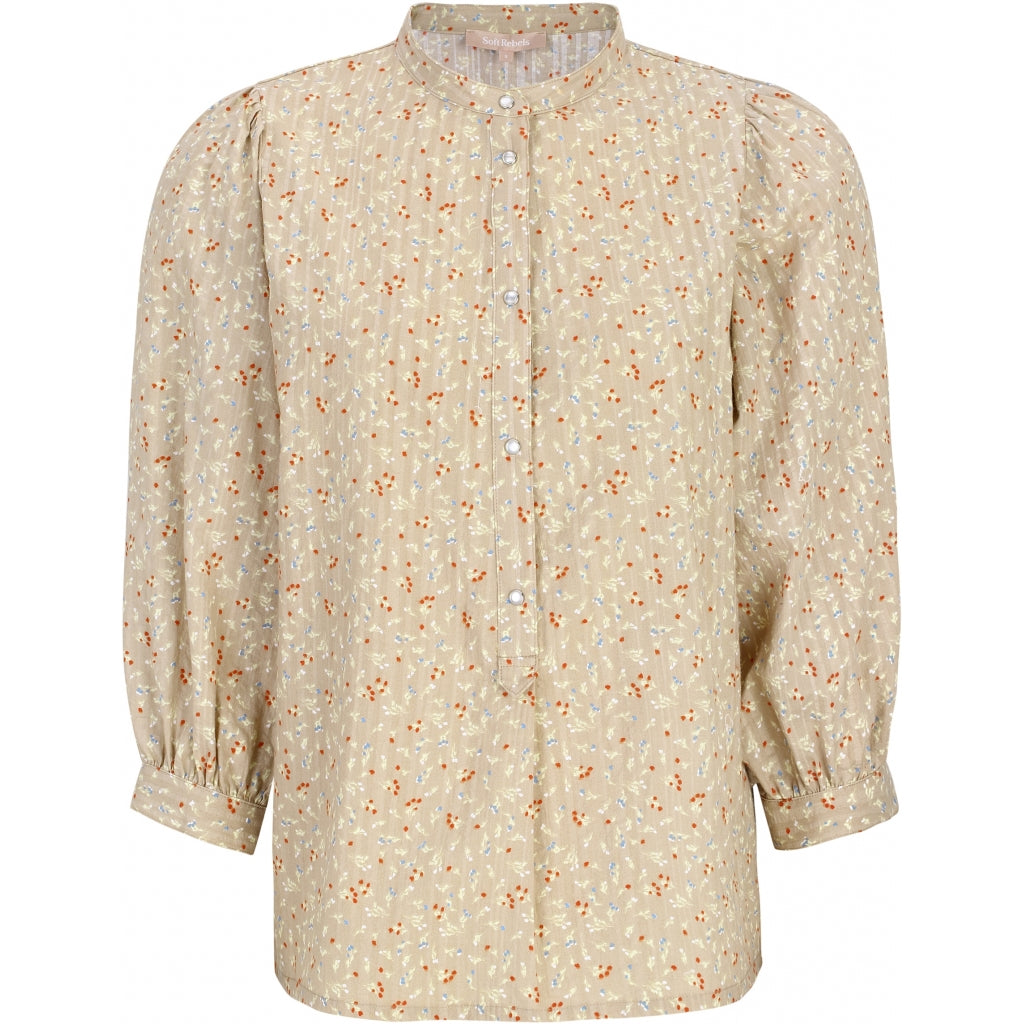 Soft Rebels Dana 3 / 4 Top Printed Tiny Flower Pepper