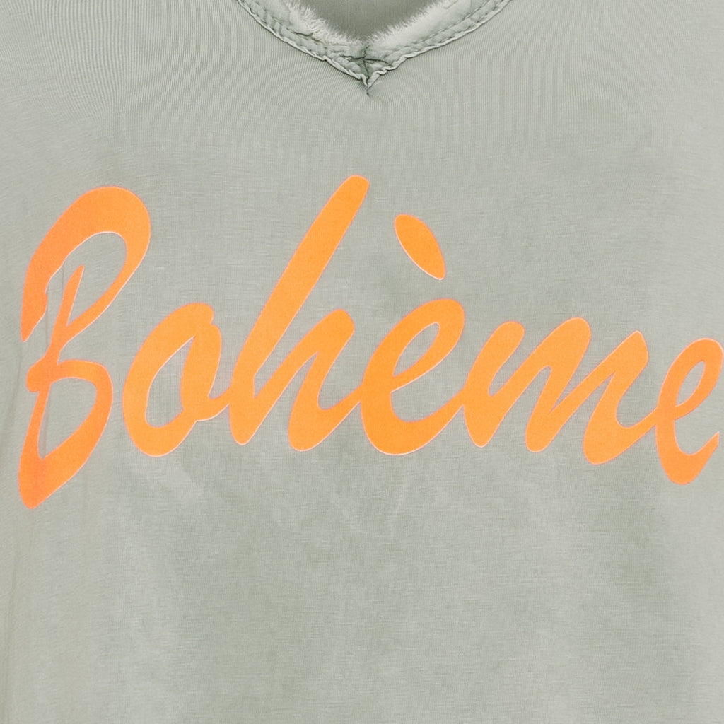 Marta Du Chateau Rosalia Kjole Military Grøn Arancio Fluo Orange