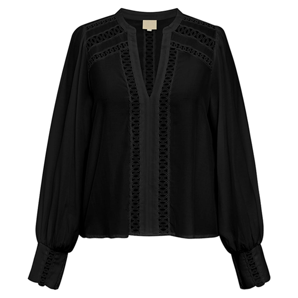 GOSSIA FrejaGO Bluse Sort
