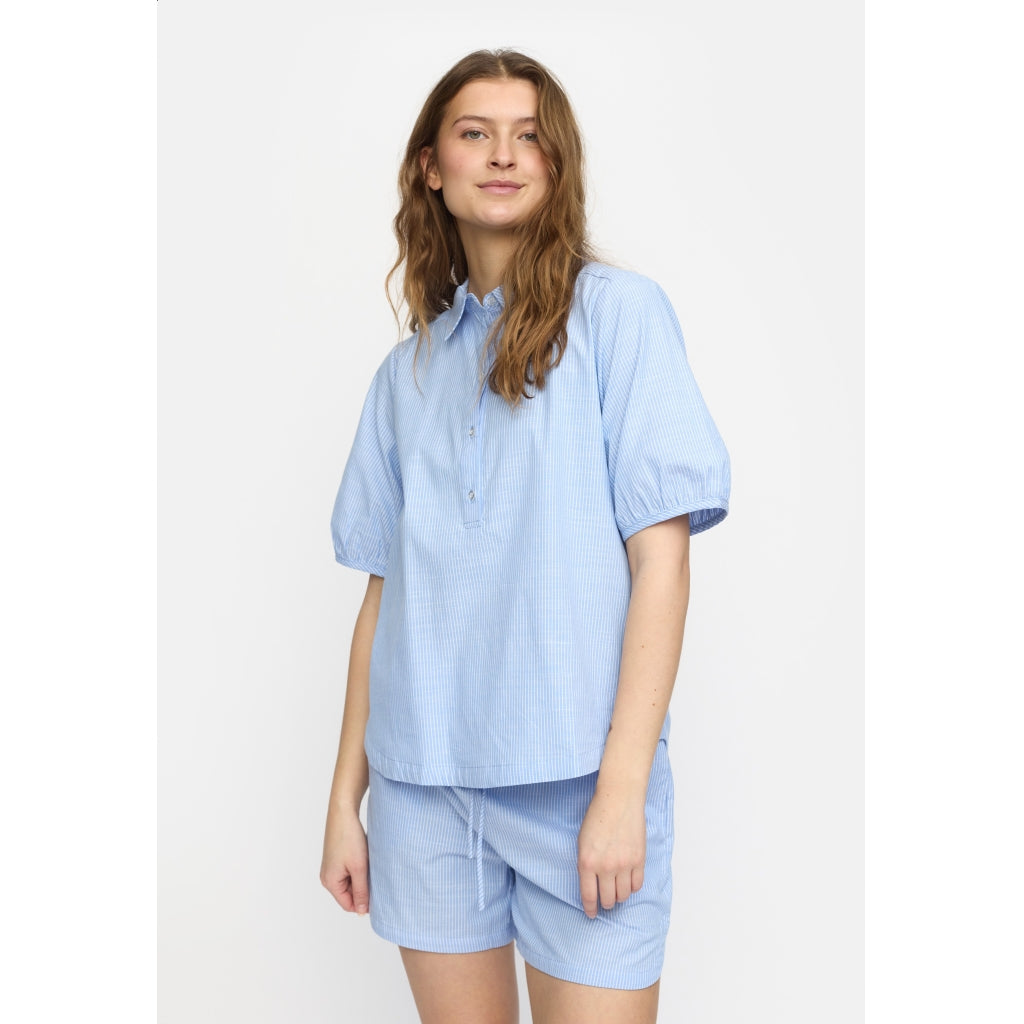 Soft Rebels Ebbi Bluse Vista Blå