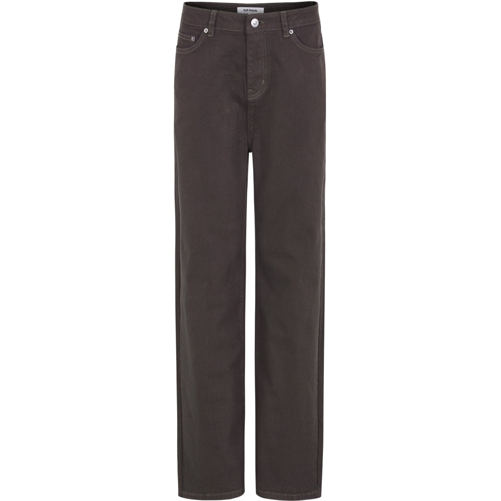 Soft Rebels Ema Willa Midwaist Wide Jeans Coffee Bean Brun