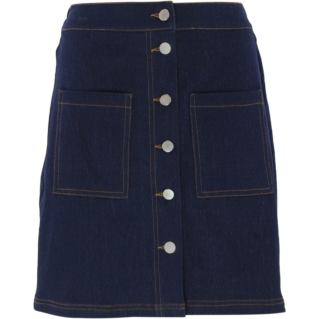 Continue CPH Amy Denim Nederdel Solid Blå