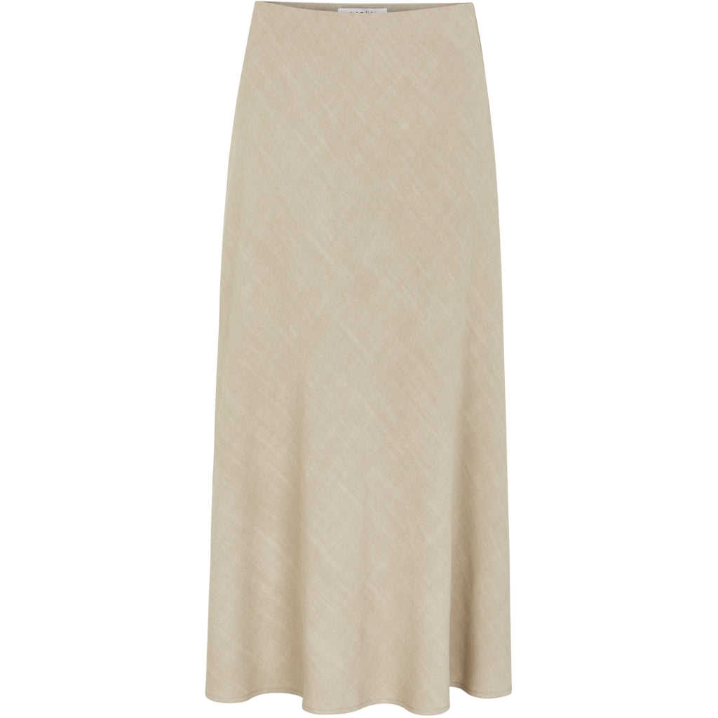 Soft Rebels Samantha Midi Nederdel Crockery Beige