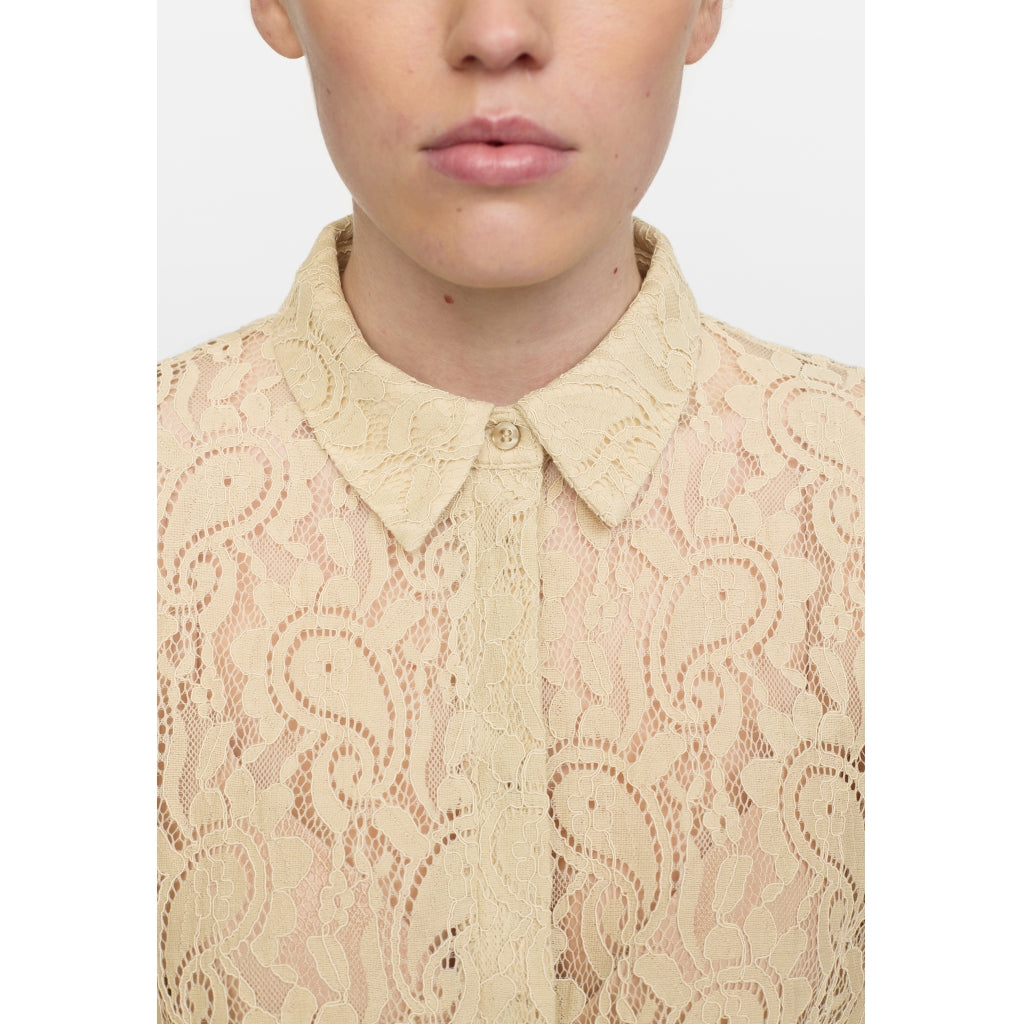 Soft Rebels Dion Skjorte Arctic Wolf Creme