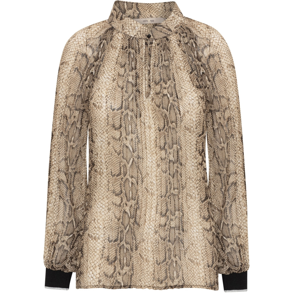 CostaMani Evelin Plizze Skjorte Animal Print
