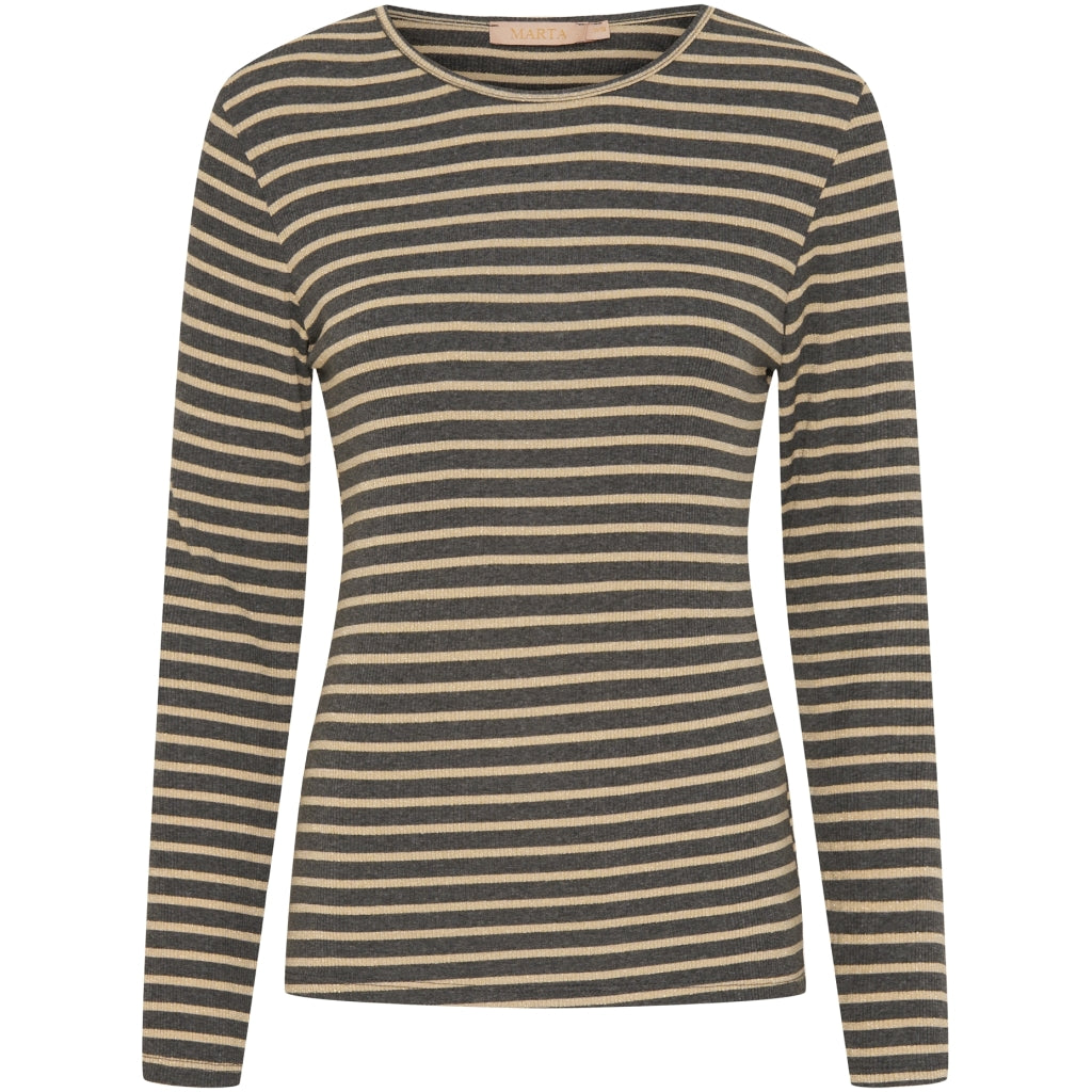 Marta Du Chateau T Shirt Lange ærmer Grå Guld