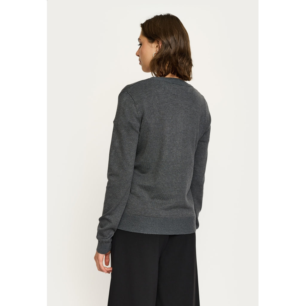 Soft Rebels Marla Strik Cardigan Chimera Melange Grå