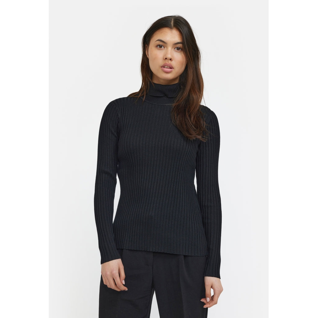 Soft Rebels Noa Strik Rollneck Sort