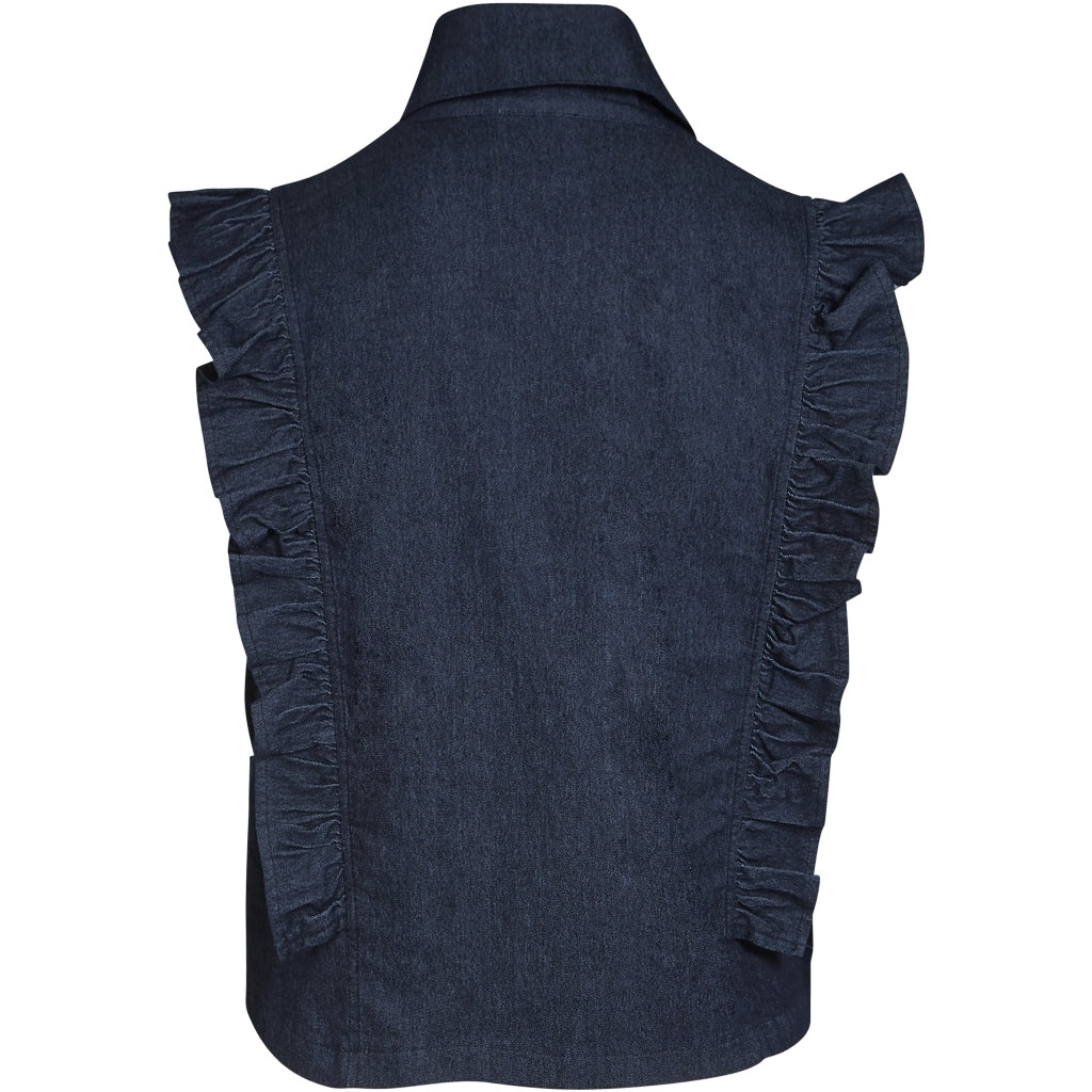Nü Denmark Yet Vest Denim Blå