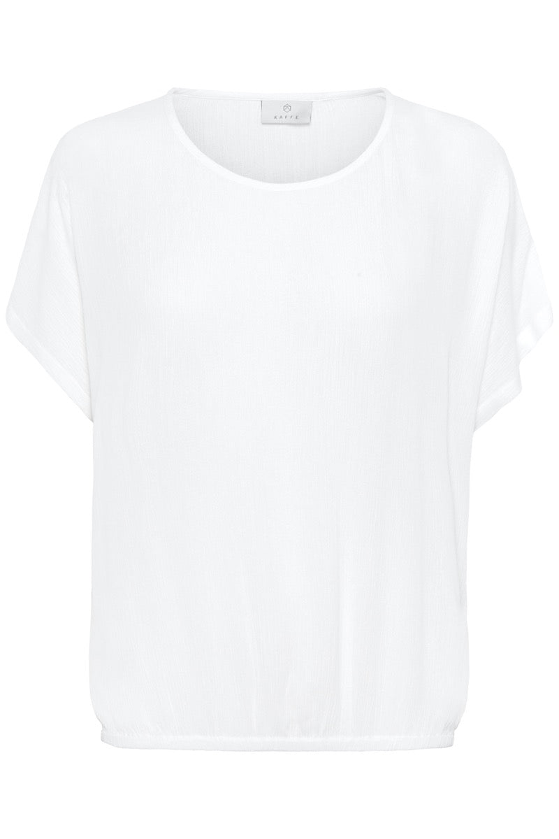 KAFFE Amber Stanley Bluse Chalk Hvid