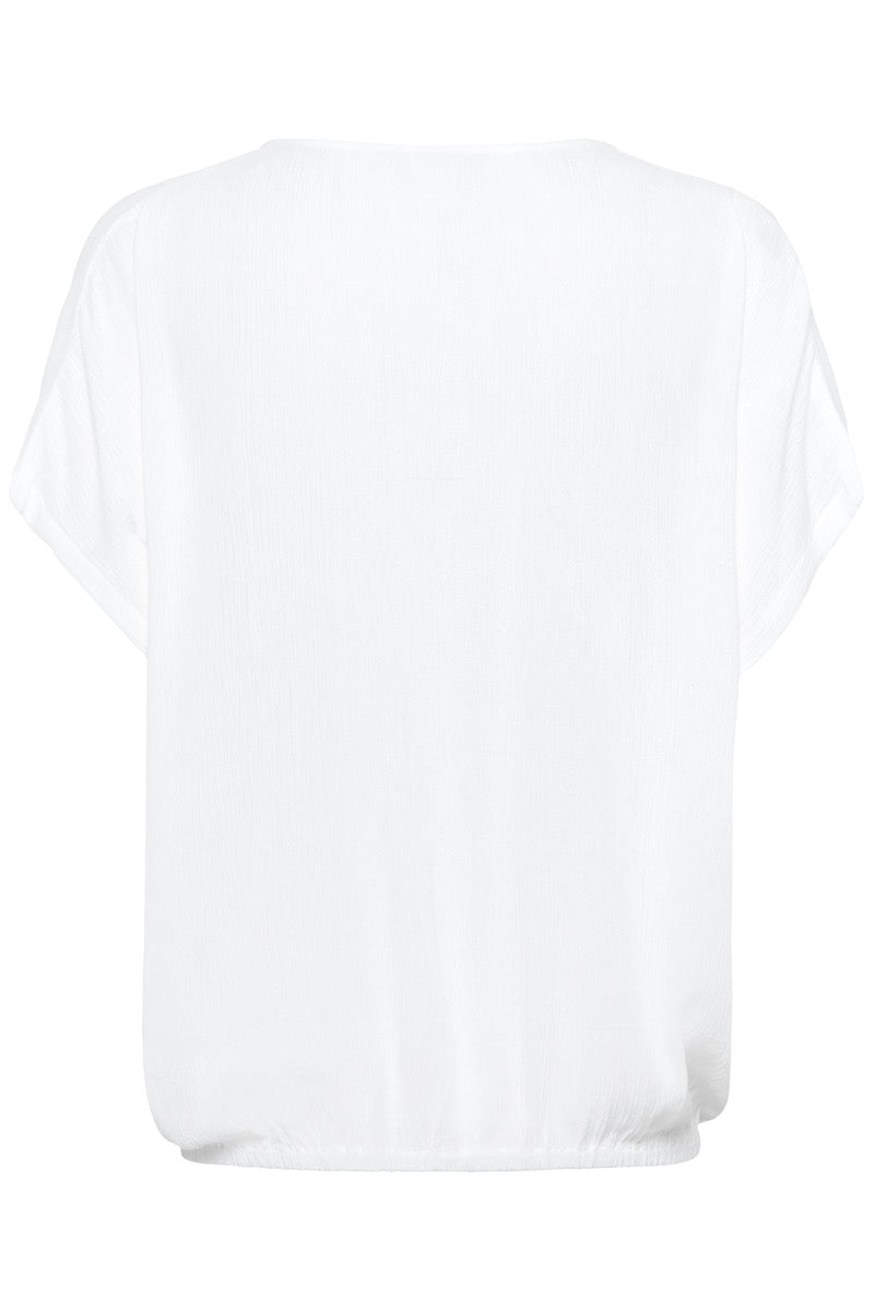 KAFFE Amber Stanley Bluse Chalk Hvid
