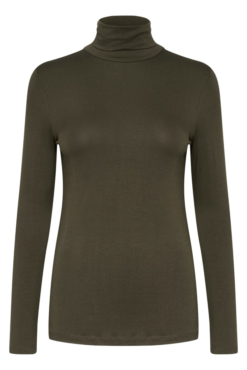 KAFFE Yoko Rollneck Forest Grøn