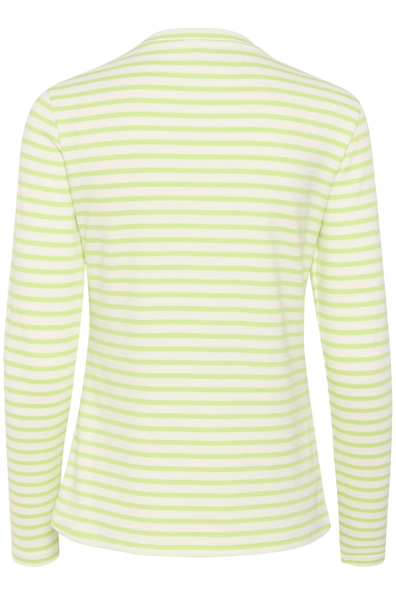 KAFFE Liddy T Shirt LS Chalk Lys Grøn