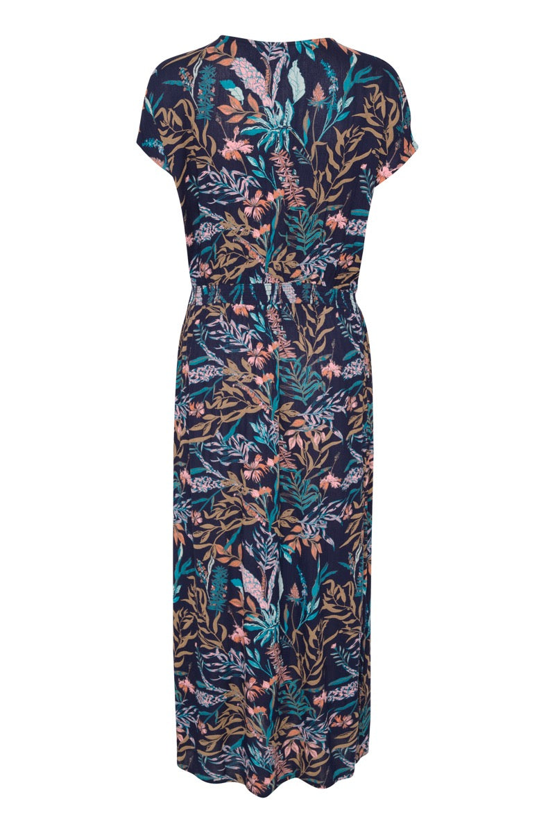 KAFFE Jennifer Maxi Kjole Midnight Marine Blå
