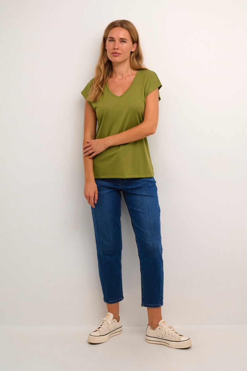 KAFFE Lise T-shirt Calla Grøn