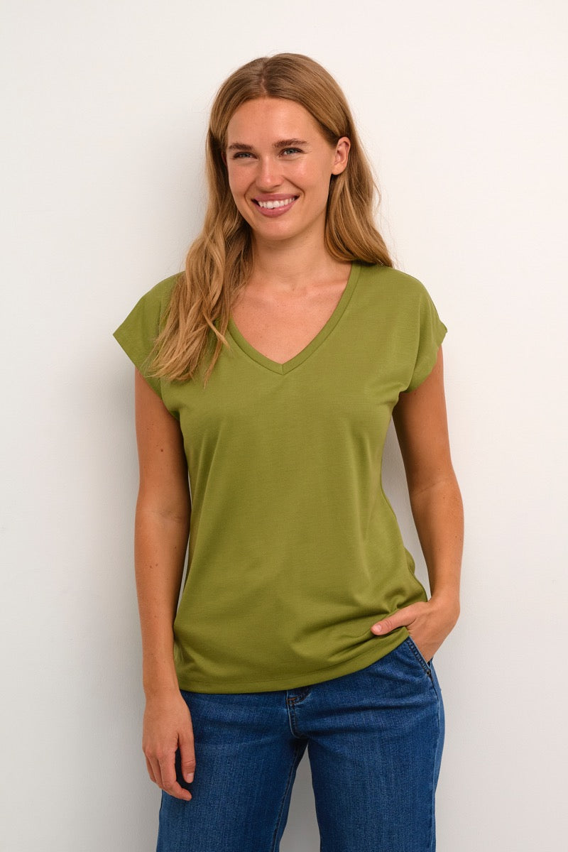 KAFFE Lise T-shirt Calla Grøn