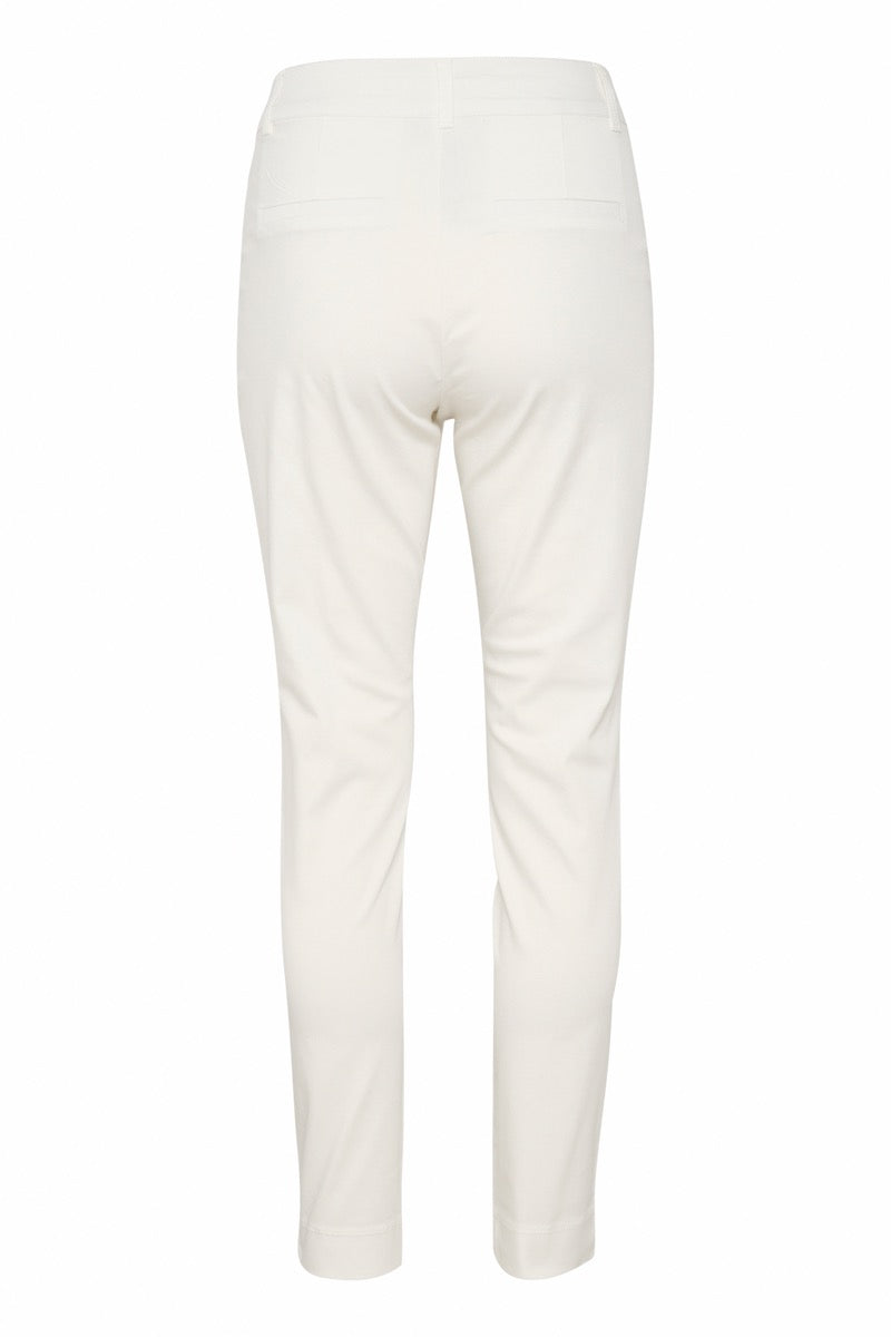 KAFFE Lea Bukser Chino 7/8 Hvid