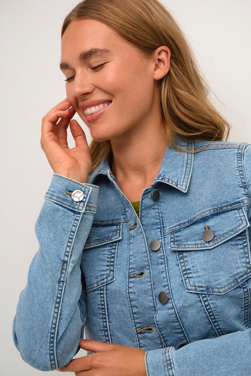 KAFFE Vicky Jeans Jakke Lys Blå