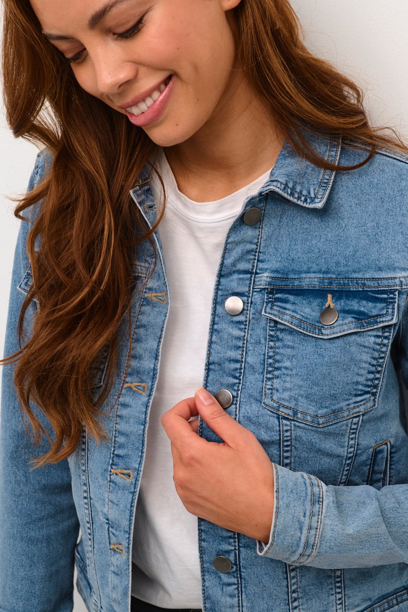 KAFFE Vicky Jeans Jakke Lys Blå