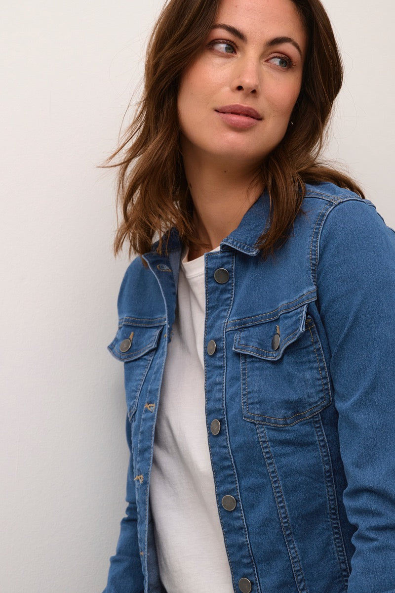 KAFFE Vicky Jeans Jakke Medium Blå