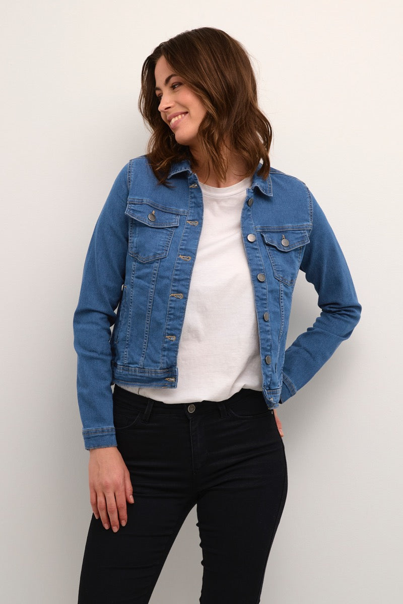 KAFFE Vicky Jeans Jakke Medium Blå