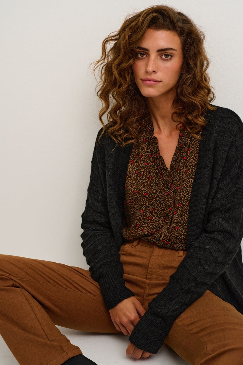 KAFFE Emria Strik Cardigan Deep Sort