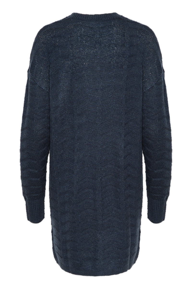 KAFFE Emria Strik Cardigan Midnight Marine Blå