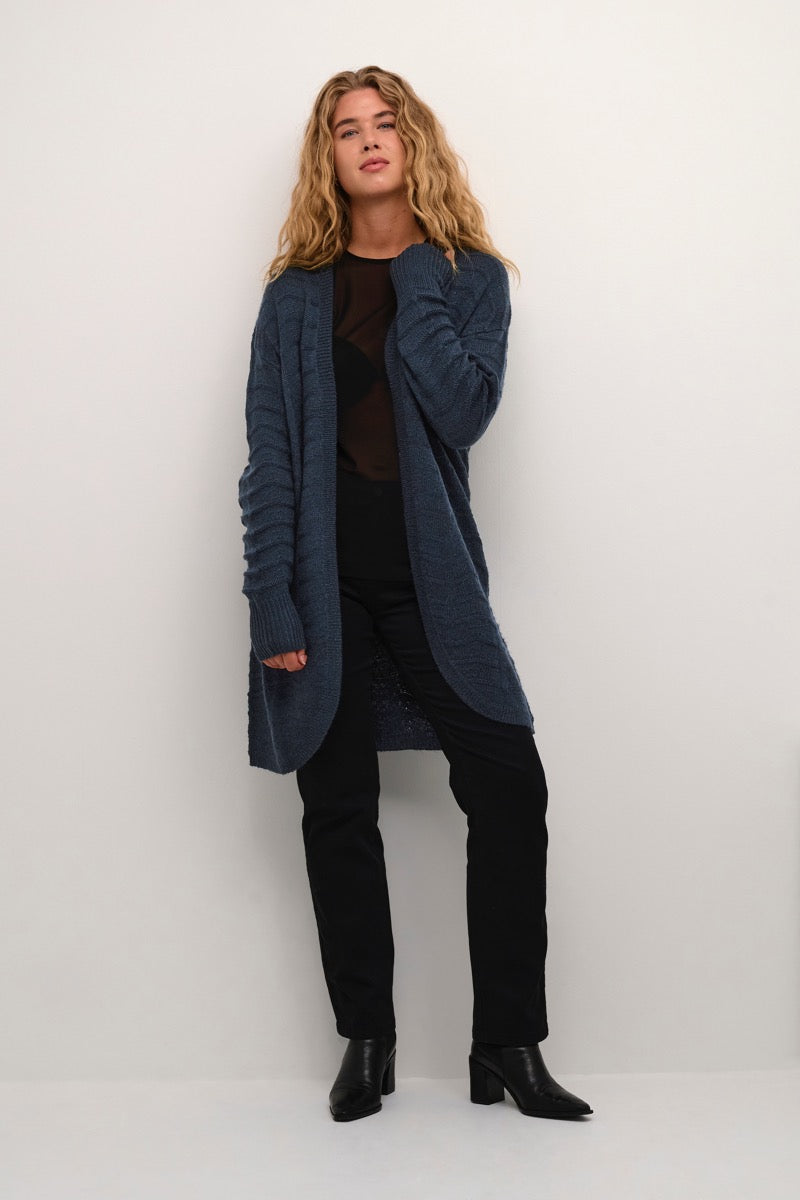 KAFFE Emria Strik Cardigan Midnight Marine Blå