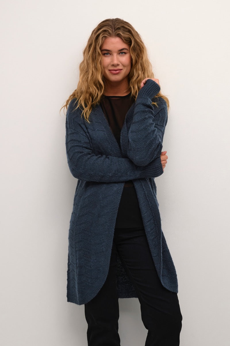 KAFFE Emria Strik Cardigan Midnight Marine Blå