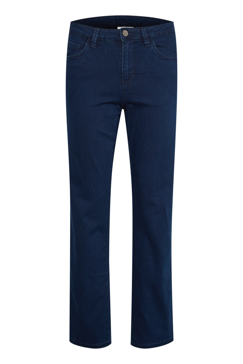KAFFE Vicky Straight Jeans Dark Blå Denim
