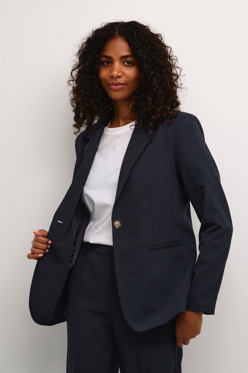 KAFFE Sakura Blazer Midnight Marine Blå