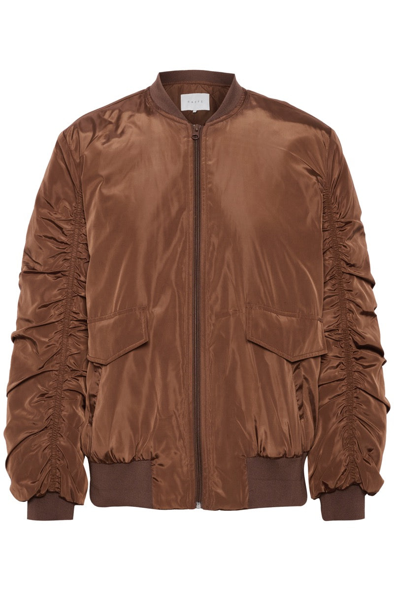KAFFE Boli Bomber Jakke Soft Silt Brun