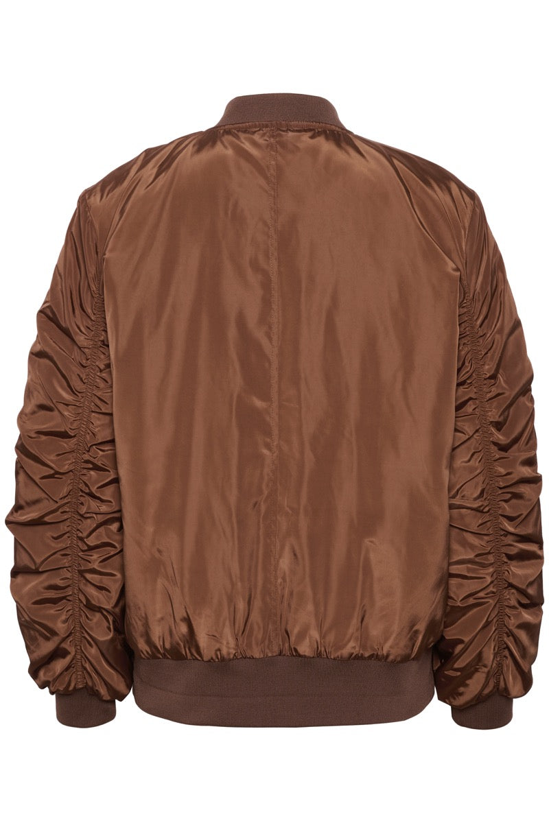 KAFFE Boli Bomber Jakke Soft Silt Brun