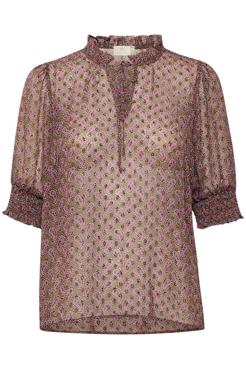 KAFFE Catalina Bluse Soft Silt Paisley Print