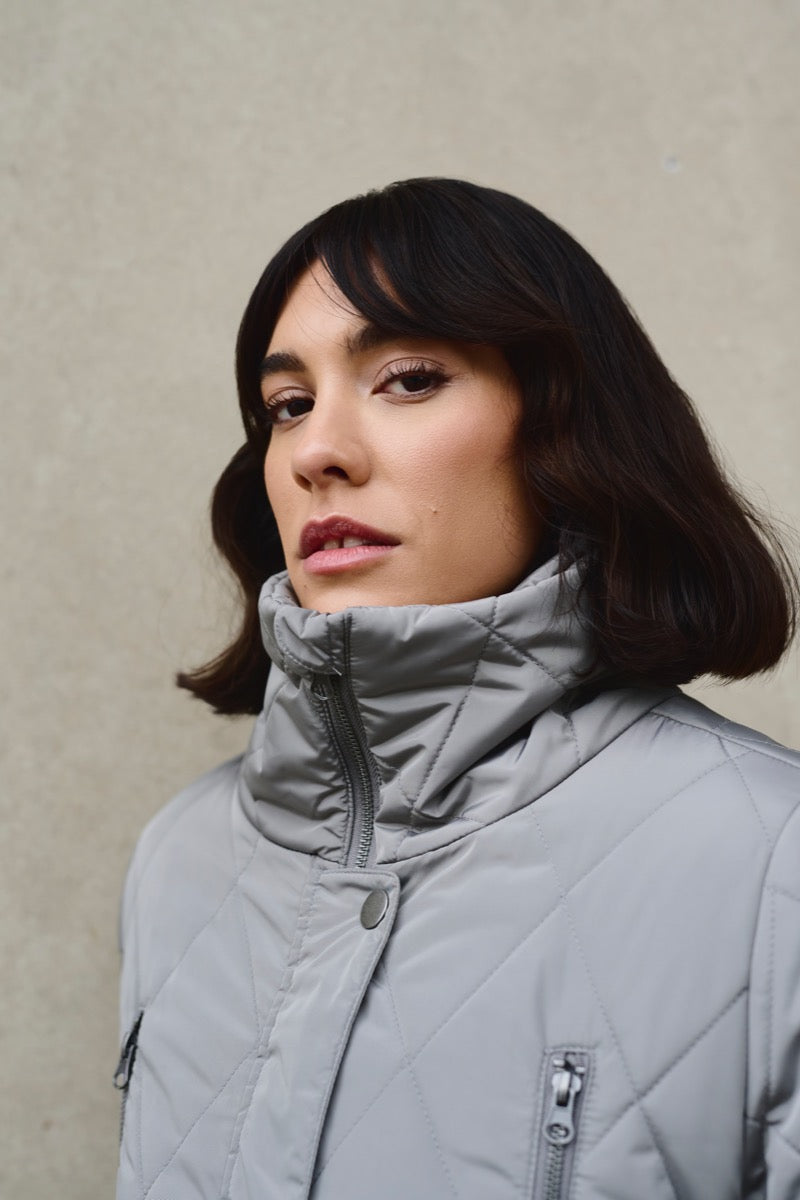 KAFFE Lindsay Jakke Quilt Steeple Grå