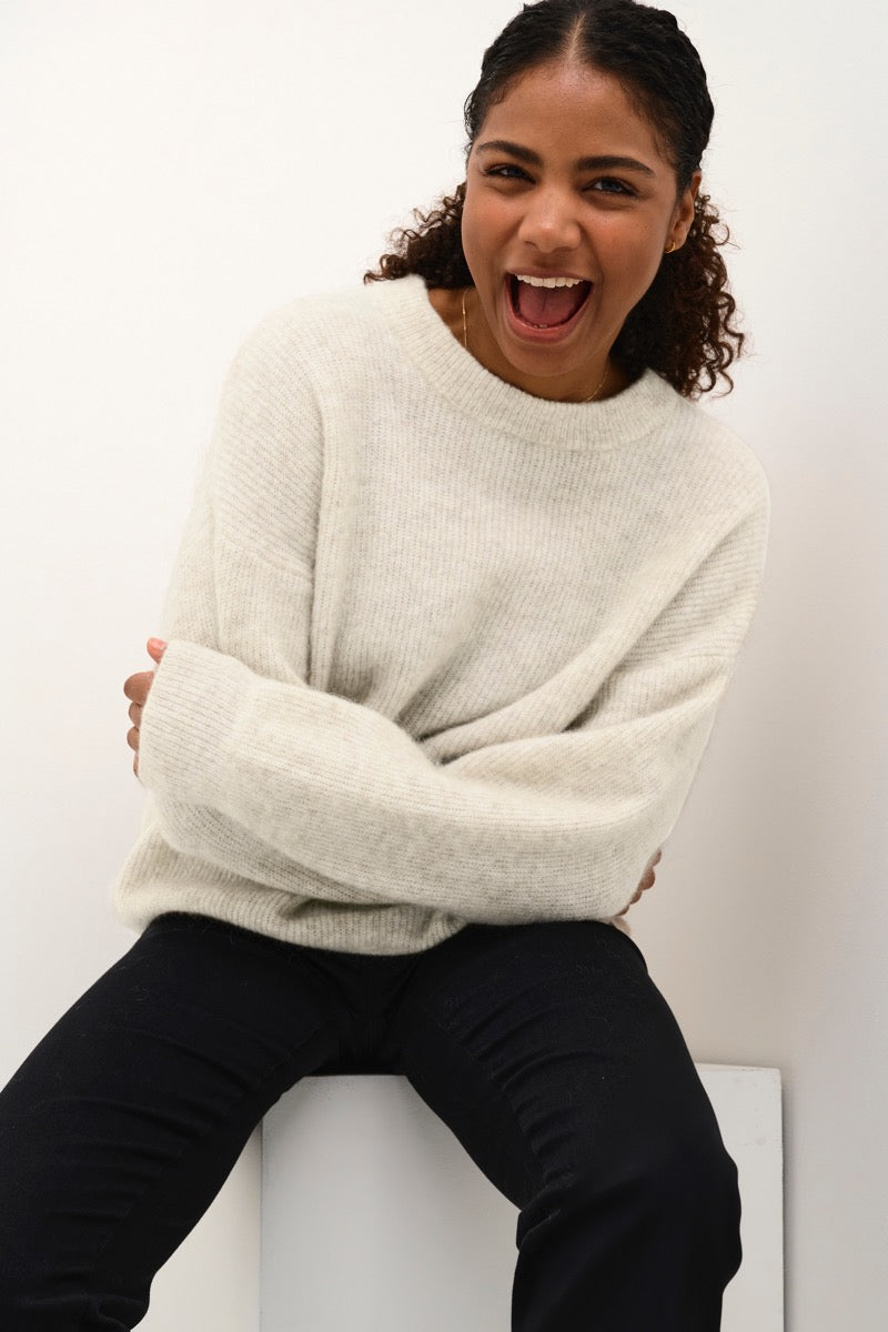 KAFFE Loraine Pullover Feather Grå