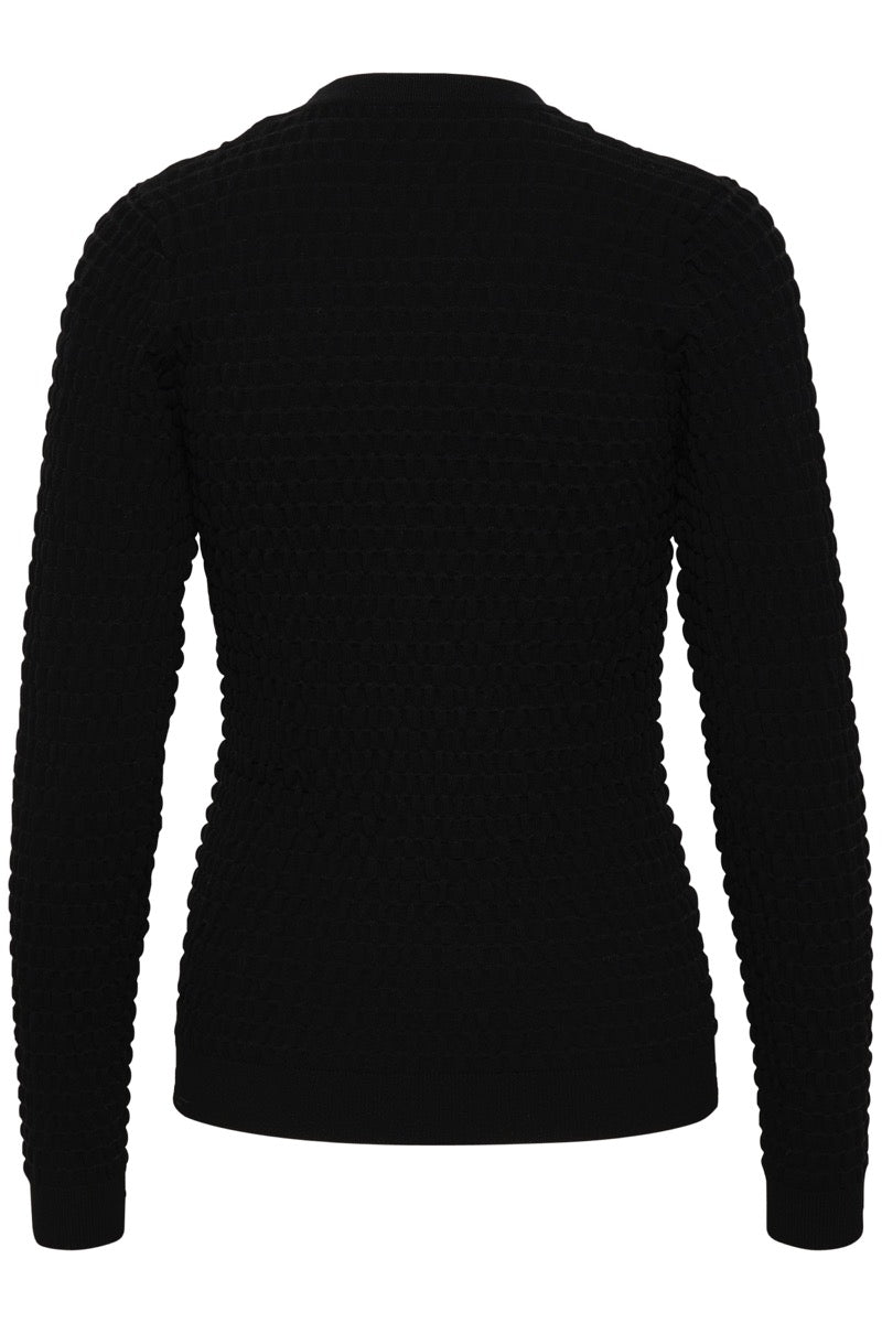 KAFFE Ella Strik Pullover Dyb Sort