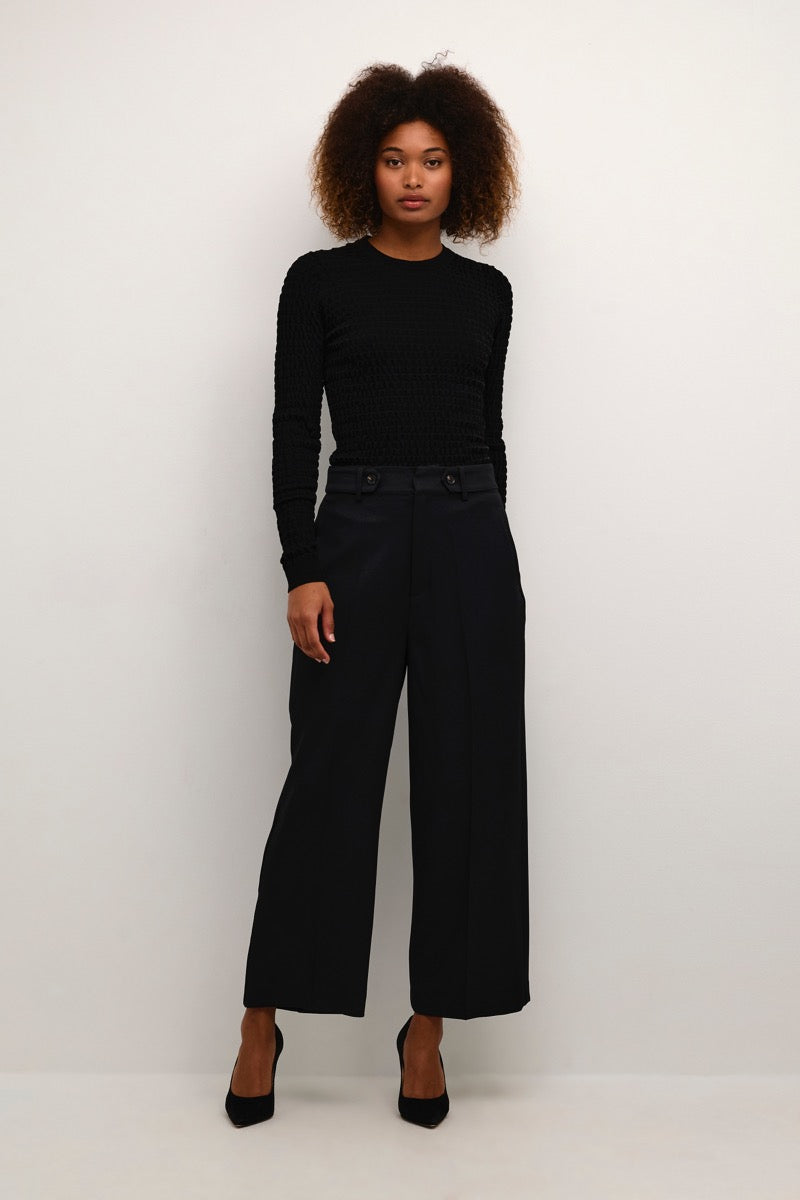 KAFFE Ella Strik Pullover Dyb Sort