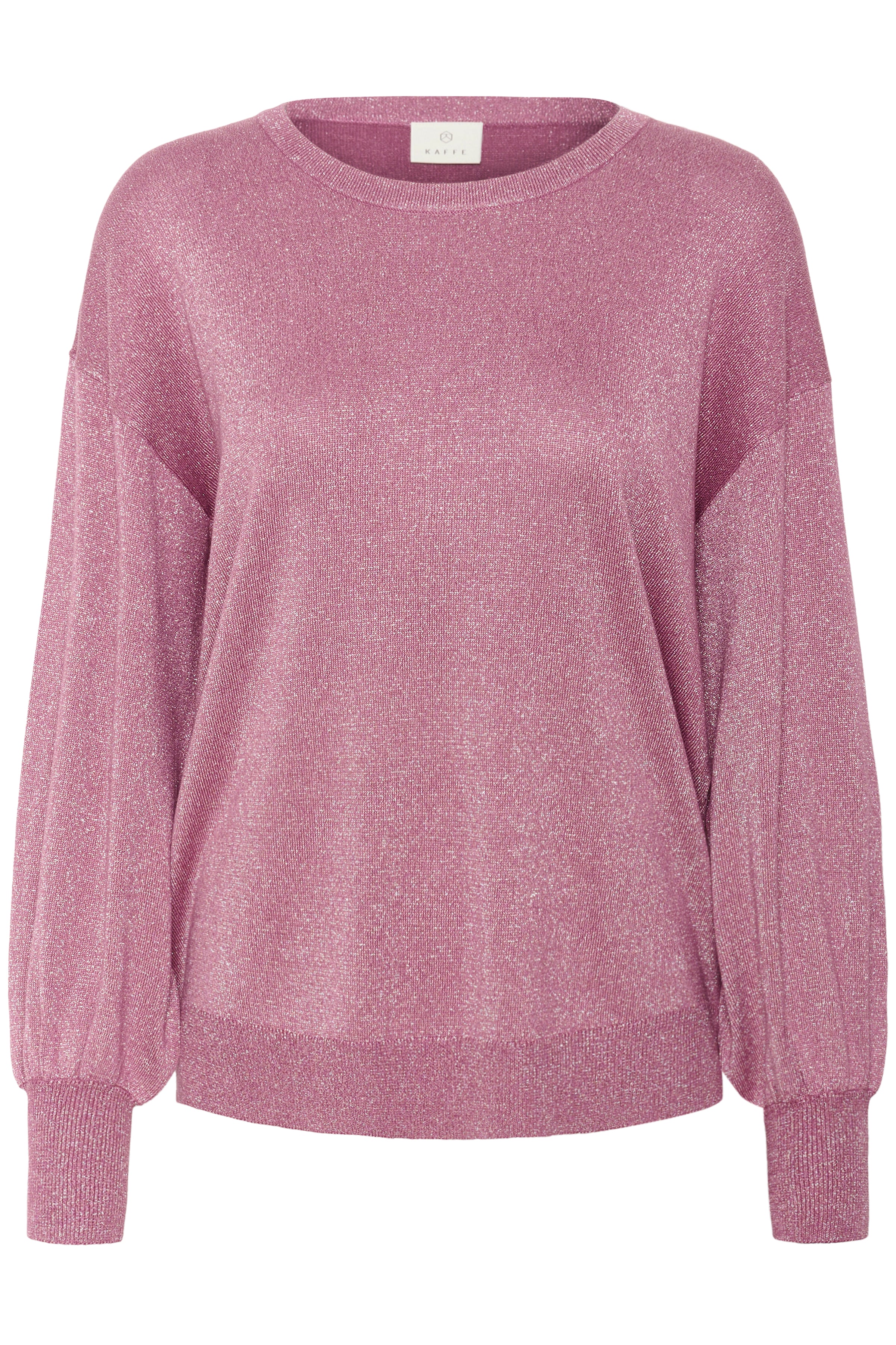KAFFE Regina Strik O-Neck Tulipwood Lyserød