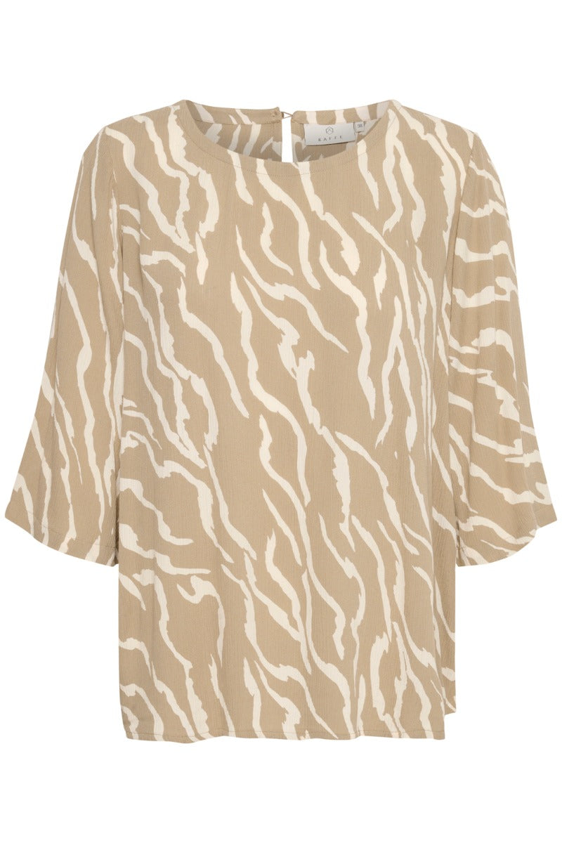 KAFFE Amber Wide Sleeve Bluse Brun