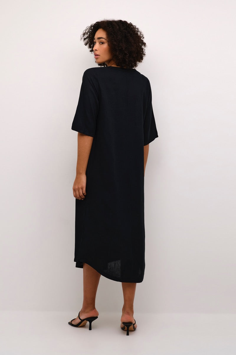 KAFFE Milia Kaftan Kjole Deep Sort