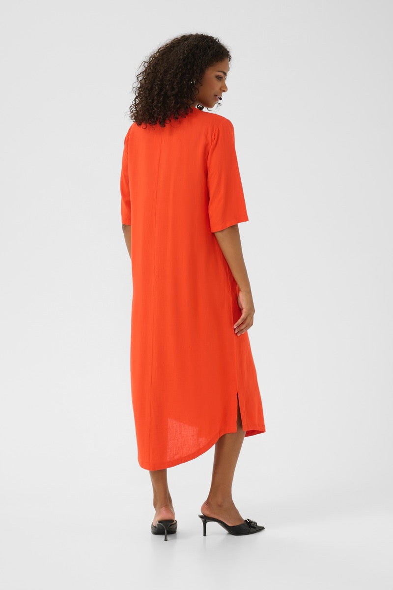KAFFE Milia Kaftan Kjole Grenadine Orange