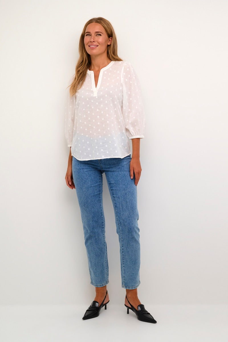 KAFFE Jollia Bluse Chalk Offwhite