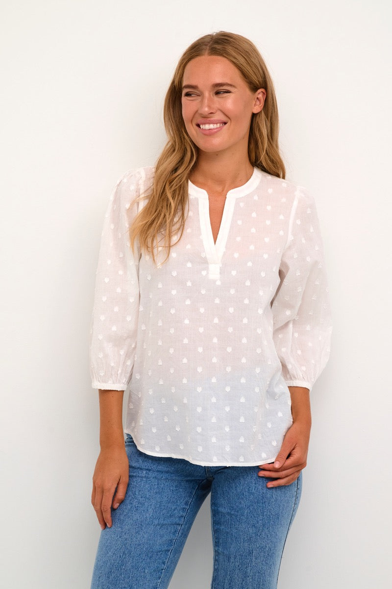 KAFFE Jollia Bluse Chalk Offwhite