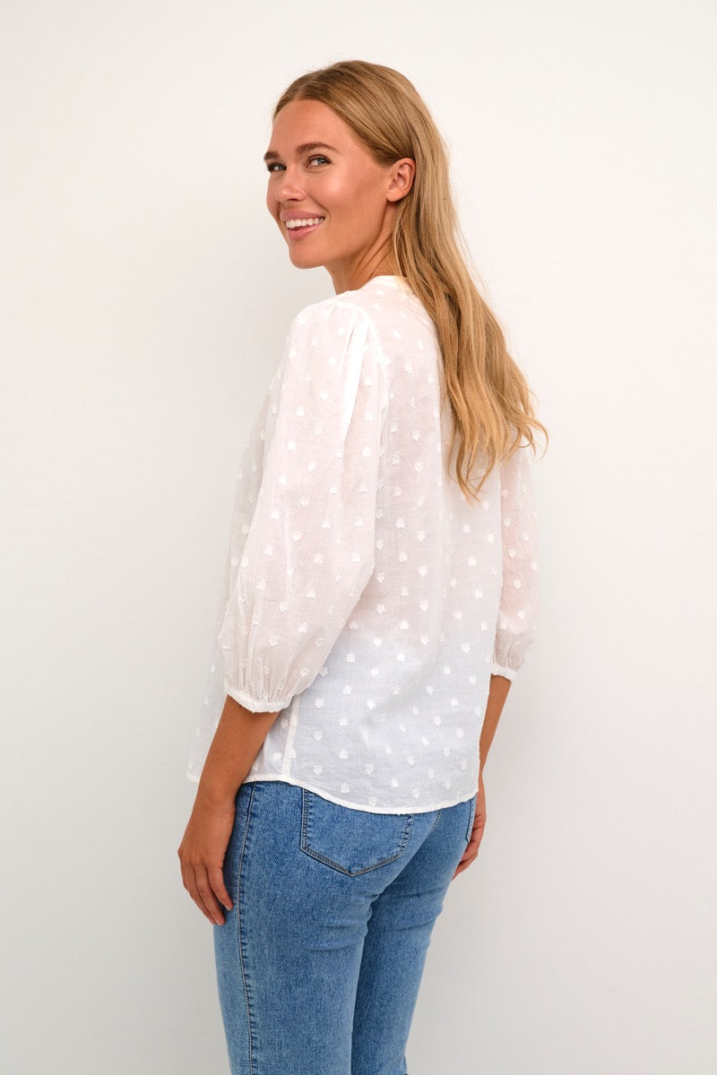 KAFFE Jollia Bluse Chalk Offwhite