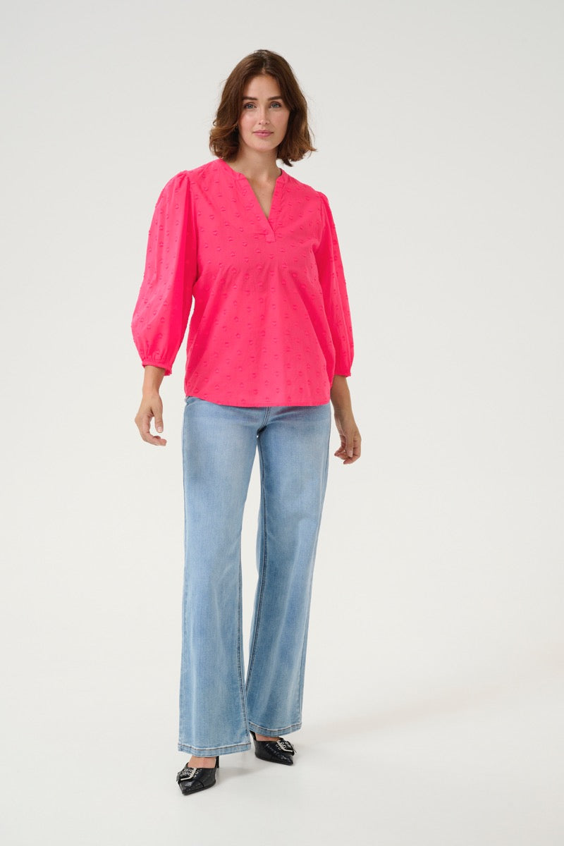 KAFFE Jollia Bluse Raspberry Rød