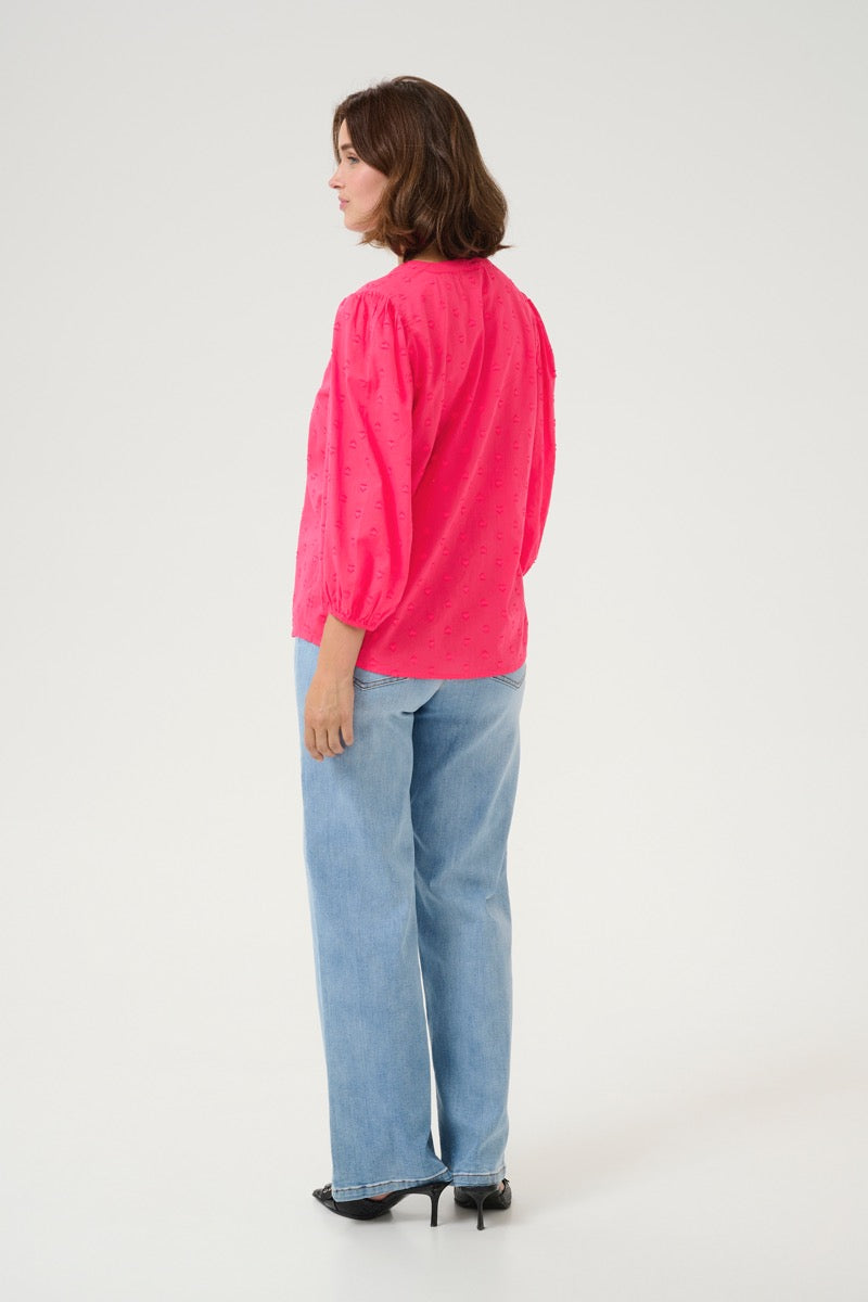 KAFFE Jollia Bluse Raspberry Rød