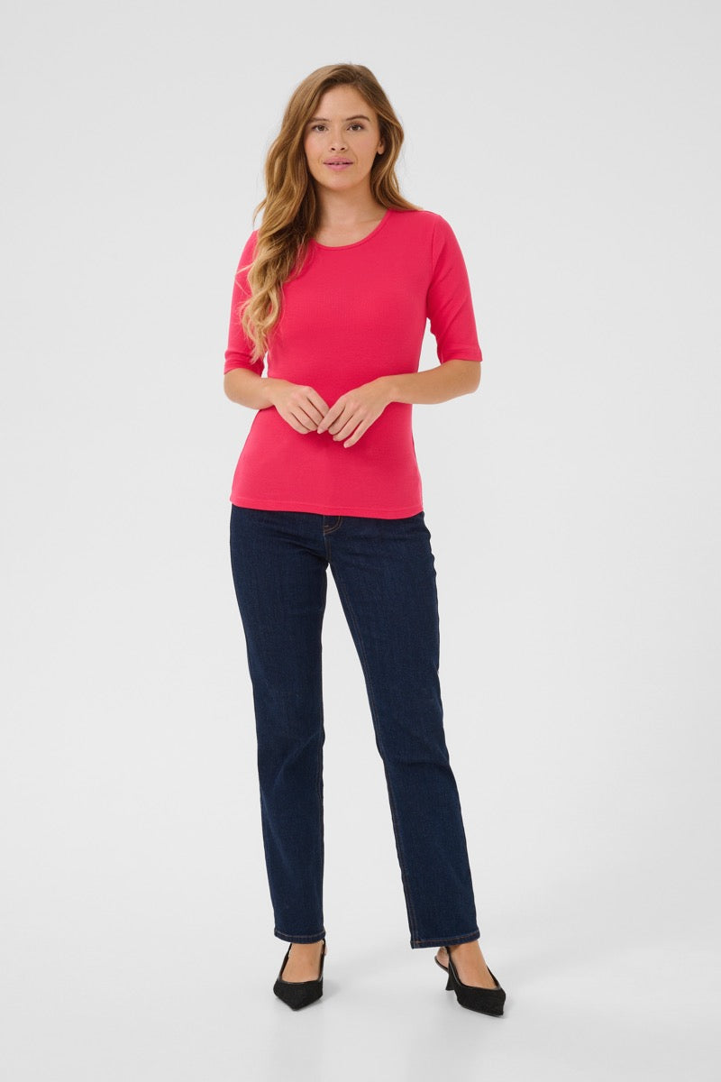 KAFFE Carna T Shirt Raspberry