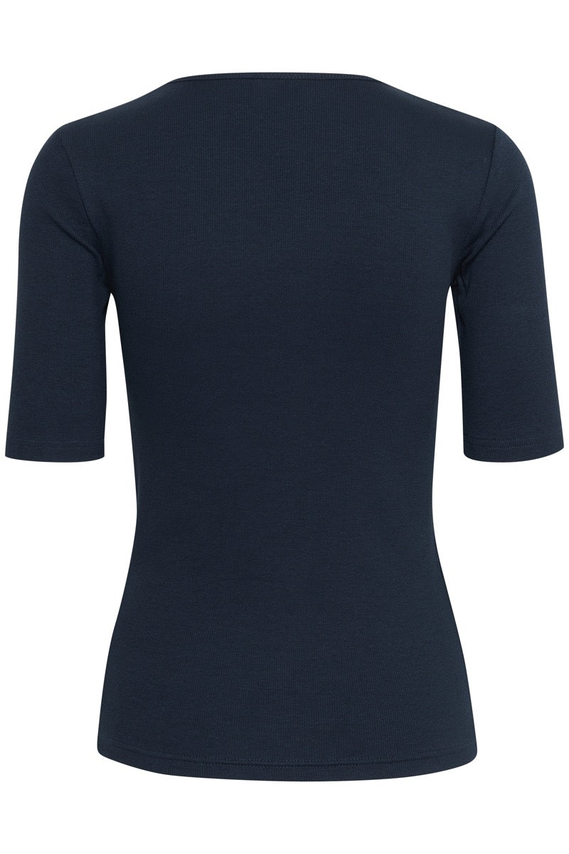 KAFFE Carna T Shirt Midnight Marine Blå